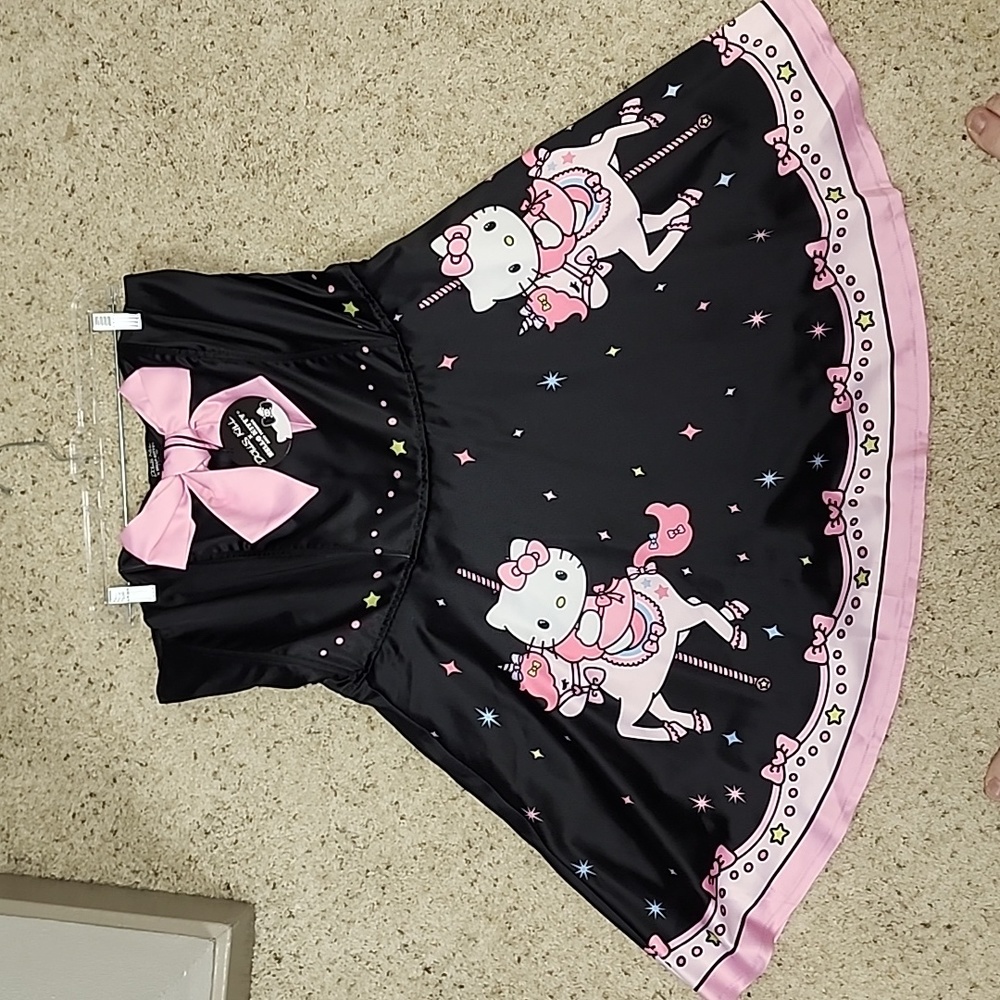 Dolls kill hello kitty satin carousel dress size 1x